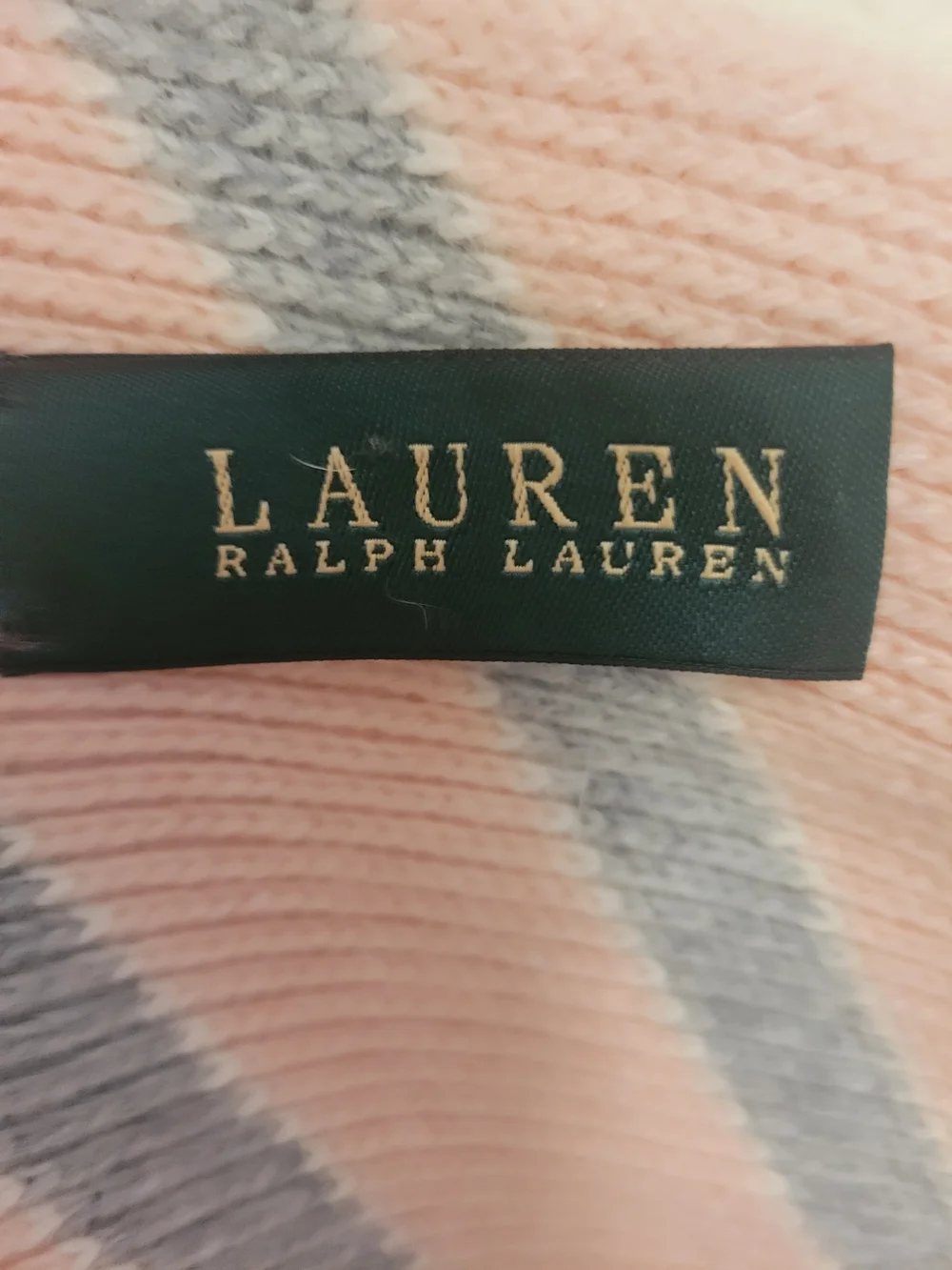 Vintage 90s Lauren Ralph Lauren Rabbit Hair Angora Blend Knit Striped Scarf